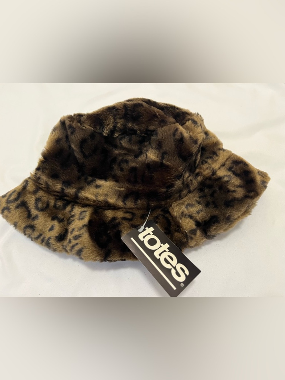 Discontinued totes Leopard-Print Faux Fur Bucket Hat